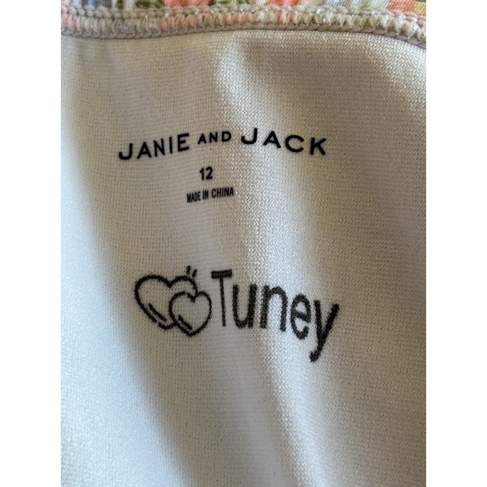 Janie And Jack Girls One Piece Bathing Suit Sz 12 Ruffle Ditsy Floral Beach Summ - Picture 4 of 4